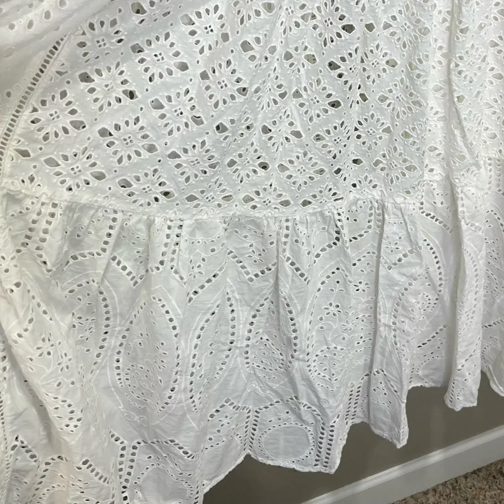 NEW Spell and the Gypsy Lottie Gown with Slip White Eyelet Lace Small - Picture 9 of 15